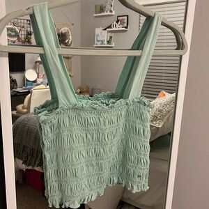 American eagle smocked tank top